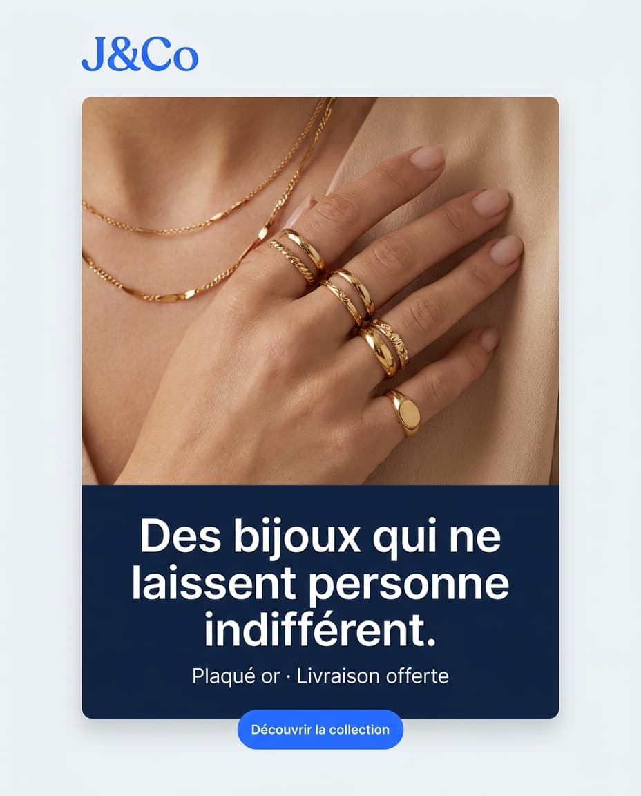 Exemple de publicité — Bijoux en ligne