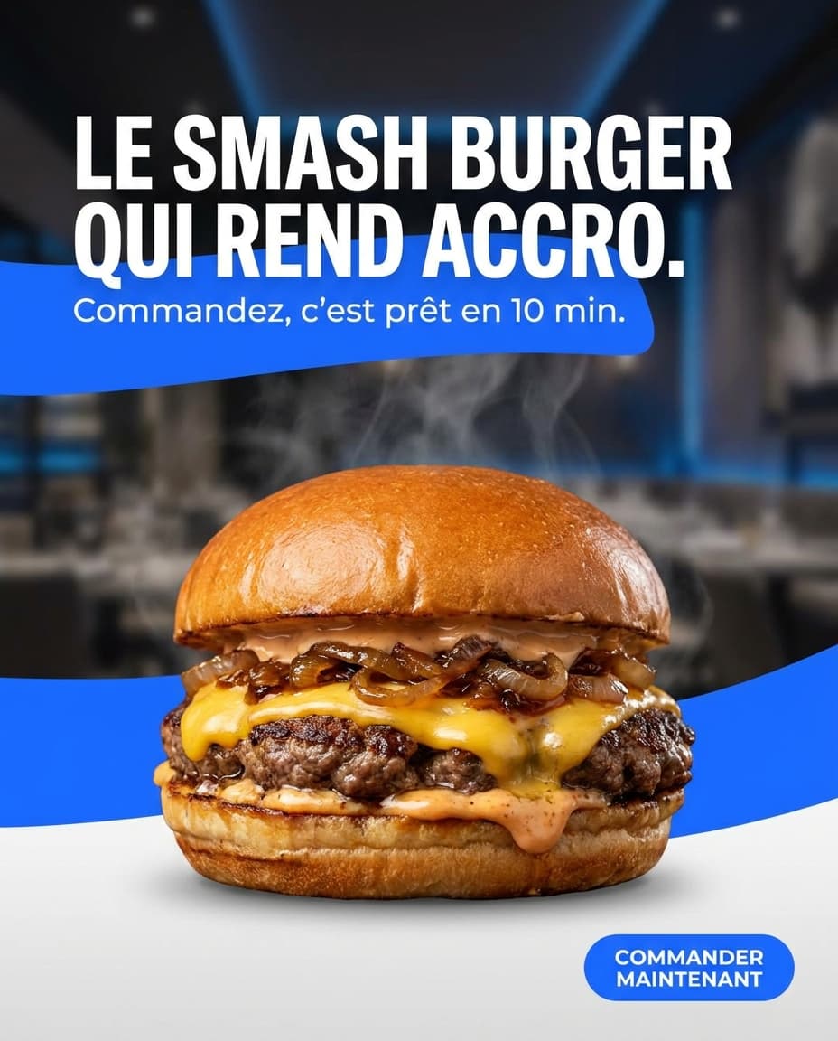 Exemple de publicité — Burger