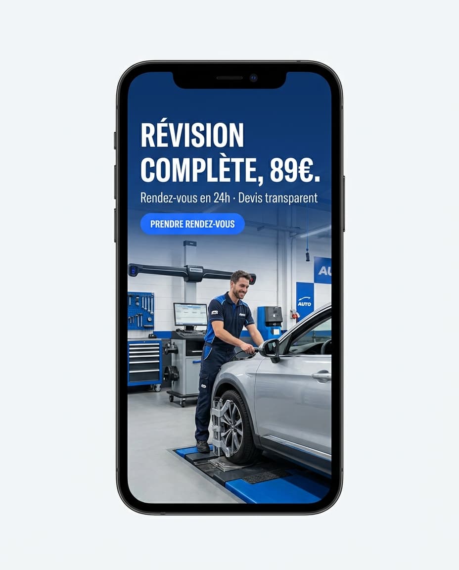 Exemple de publicité — Garage auto