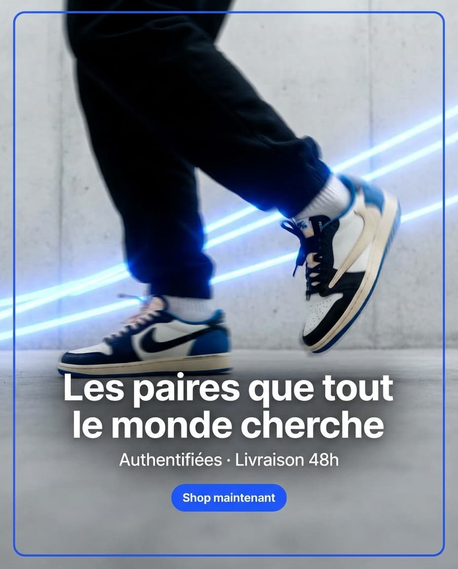 Exemple de publicité — Sneakers en ligne