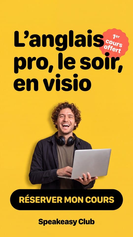 Publicité Speakeasy Club, Cours d'anglais